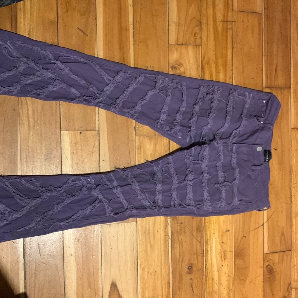 Cooper 9 stack jeans size 32 color purple newly used once